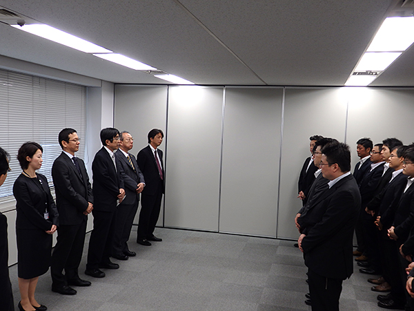 訓示の様子
